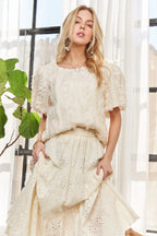 Solid Puff Sleeves Knit Top – Trendy & Feminine Statement Piece