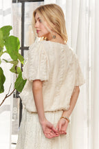 Solid Puff Sleeves Knit Top – Trendy & Feminine Statement Piece