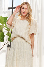 Solid Puff Sleeves Knit Top – Trendy & Feminine Statement Piece