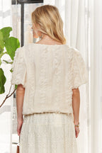 Solid Puff Sleeves Knit Top – Trendy & Feminine Statement Piece