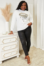 Graphic Crewneck Sweatshirt – Dropped Shoulders & Casual Style