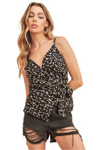 Aemi + Co Ditsy Floral Surplice Adjustable Straps Cami