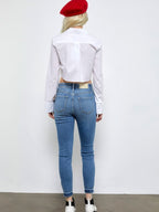 Artemis Vintage High Rise Crossover Skinny Jeans