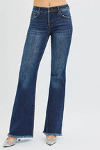 Tummy Control Mid Rise Flare Jeans | Slimming & Stylish Fit