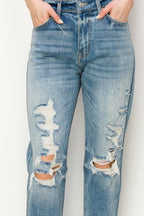 Artemis Vintage High Rise Mom Jeans – Stretchy Classic Denim Fit