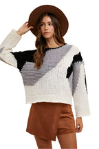 Annie Wear Color Block Drop Shoulder Sweater
