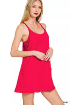 Cami Mini Dress with Built-in Romper Liner – Stylish Summer Outfit