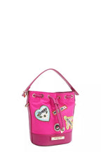 Red Bucket Crossbody Bag with Patches – Playful Street-Style Purse