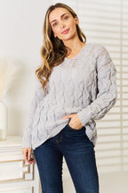 Cable-Knit Hooded Sweater – Cozy, Classic & Perfect for Winter