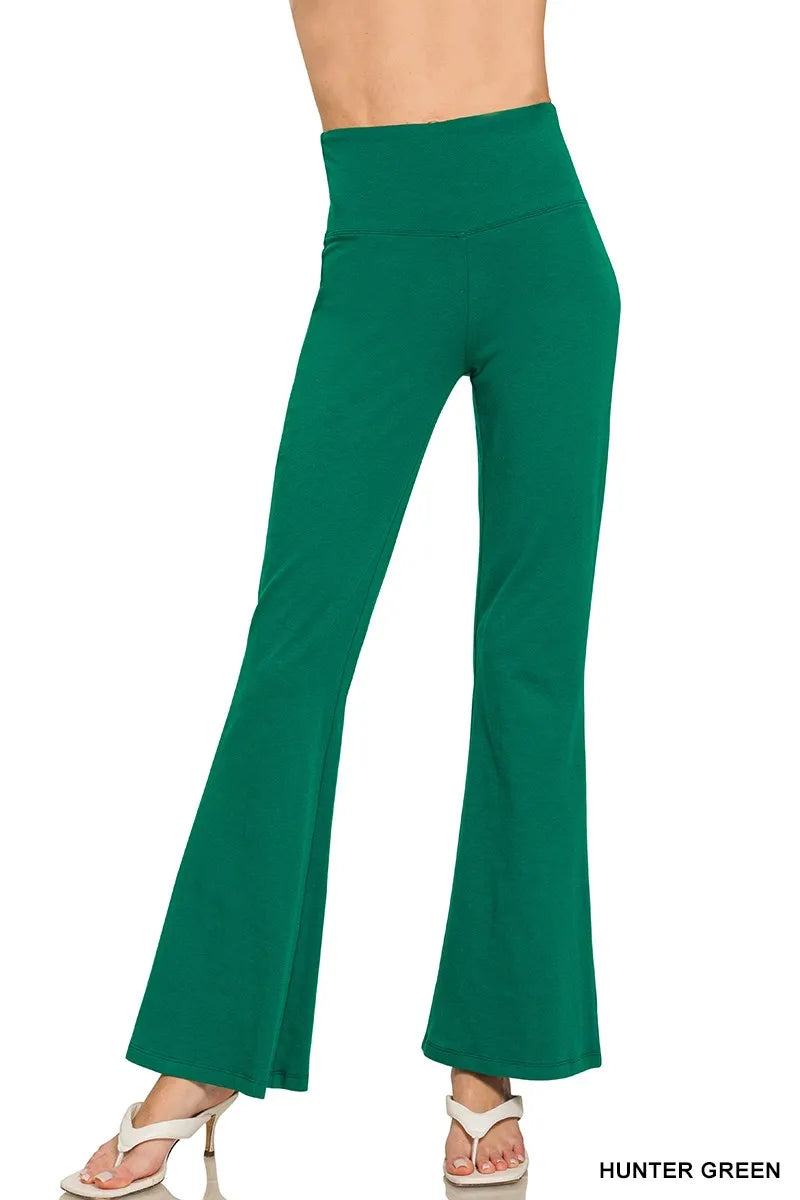 Wide Waistband Yoga Flare Pants – Stylish & Supportive Activewear