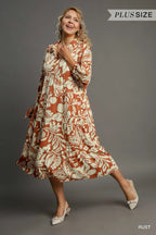 Floral Tiered Midi Shirt Dress – Feminine, Flowy & Chic Style