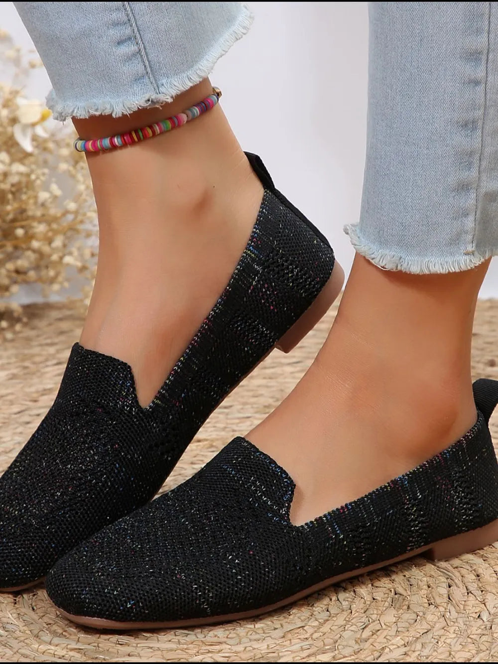 Square Toe Flat Slip-Ons – Chic Comfortable Everyday Shoes