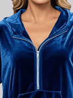 Half Zip Kangaroo Pocket Hoodie – Cozy Casual Pullover