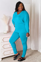 V-Neck Long Sleeve Lounge Set – Cozy, Stylish & Effortless
