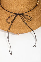 Beaded Cowrie Shell Straw Weave Cowboy Hat – Boho Western Style