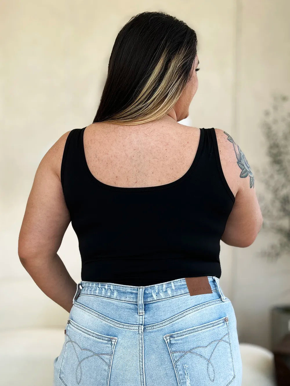 Square Neck Sleeveless Bodysuit – Sleek, Flattering & Versatile