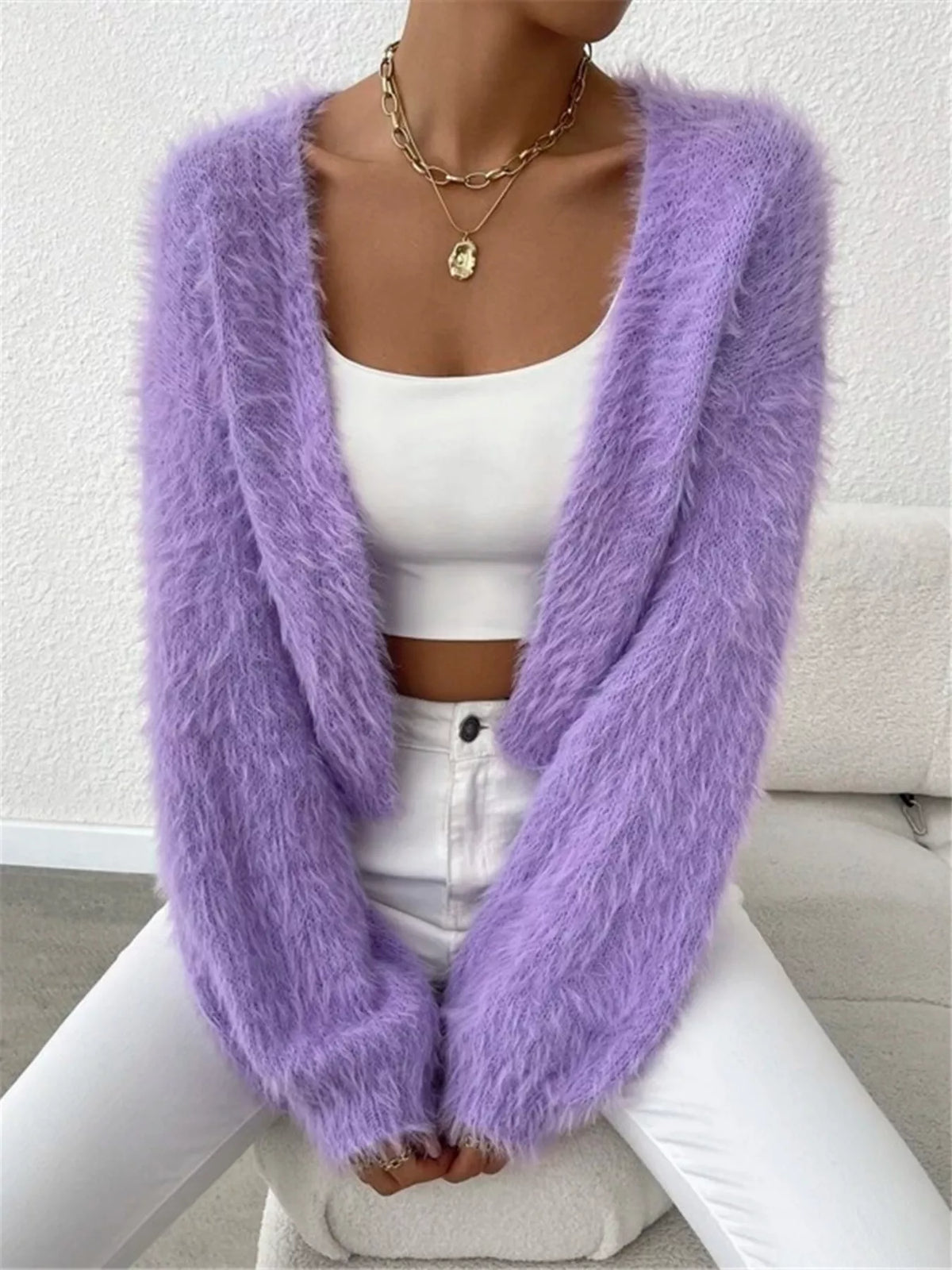 Open Front Long Sleeve Cardigan – Cozy Casual Layering Piece
