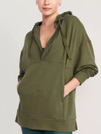 Drawstring Kangaroo Pocket Long Sleeve Hoodie – Cozy Casual Layer