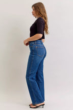 Judy Blue High Waist Tummy Control Straight Jeans – Flattering Fit