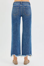 Dreamkue-Risen Women's High Rise Cropped Straight Leg Jeans