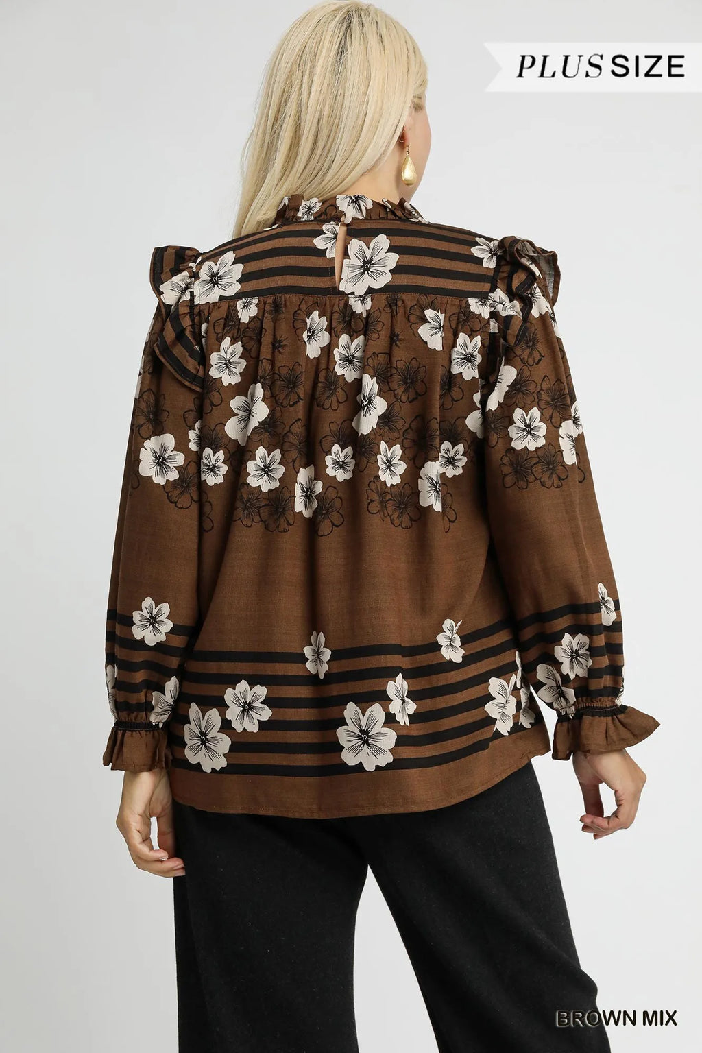 Mix Floral Smocked Ruffle Blouse – Feminine & Stylish Wardrobe Essential