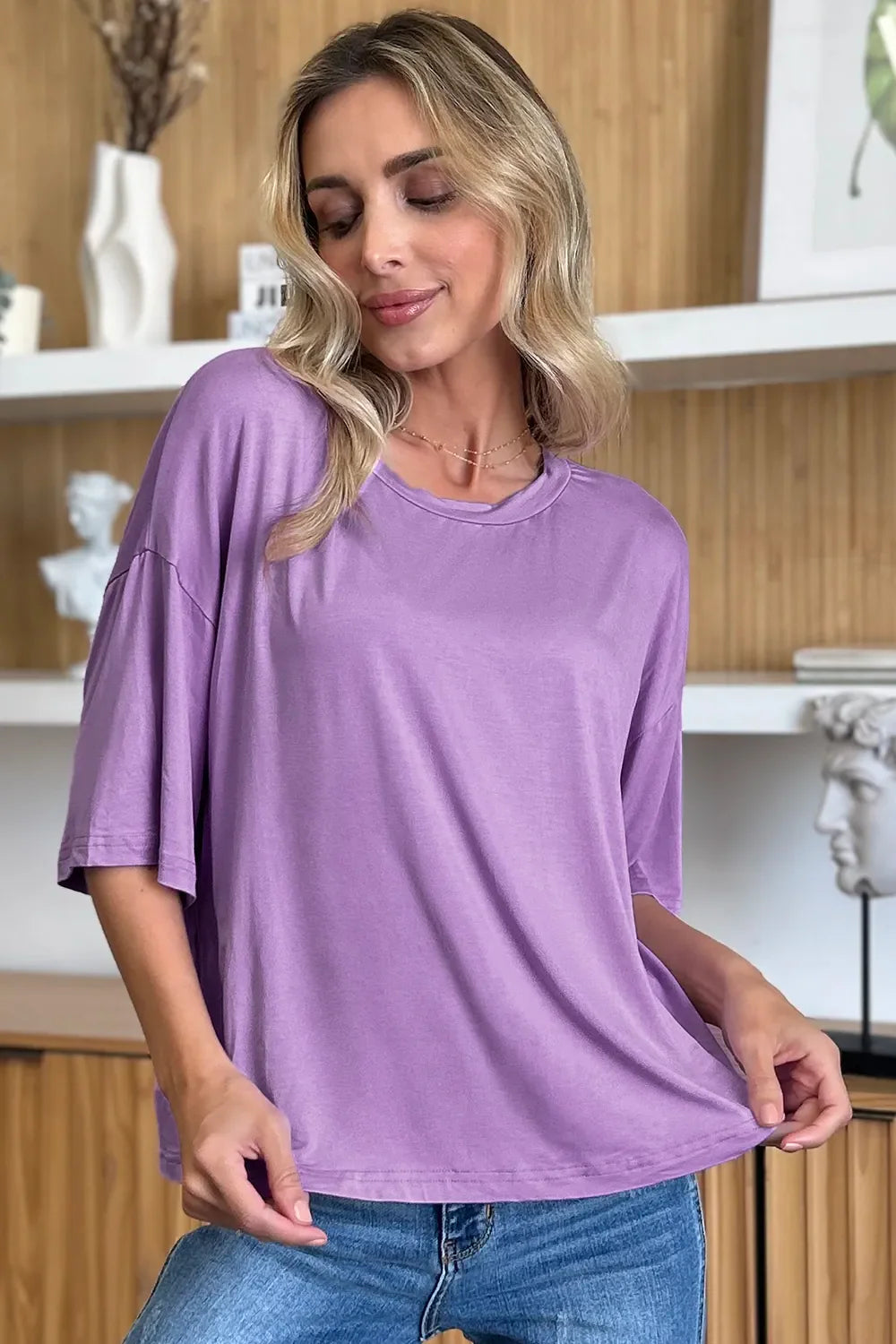 Bamboo Drop Shoulder T-Shirt – Soft, Breathable & Relaxed Fit