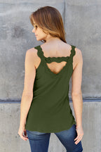 Basic Bae Lace Detail V-Neck Cutout Cami Stylish Trendy Lightweight Summer Top