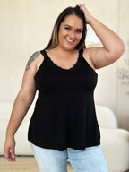 Basic Bae Lace Detail V-Neck Cutout Cami Stylish Trendy Lightweight Summer Top