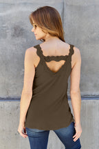 Basic Bae Lace Detail V-Neck Cutout Cami Stylish Trendy Lightweight Summer Top