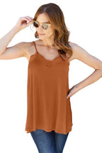 Basic Bae Lace Trim V Neck Cami Stylish Lightweight Comfortable Summer Top