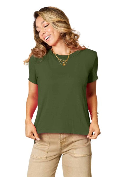 Basic Bae Round Neck Short Sleeve Everyday Top