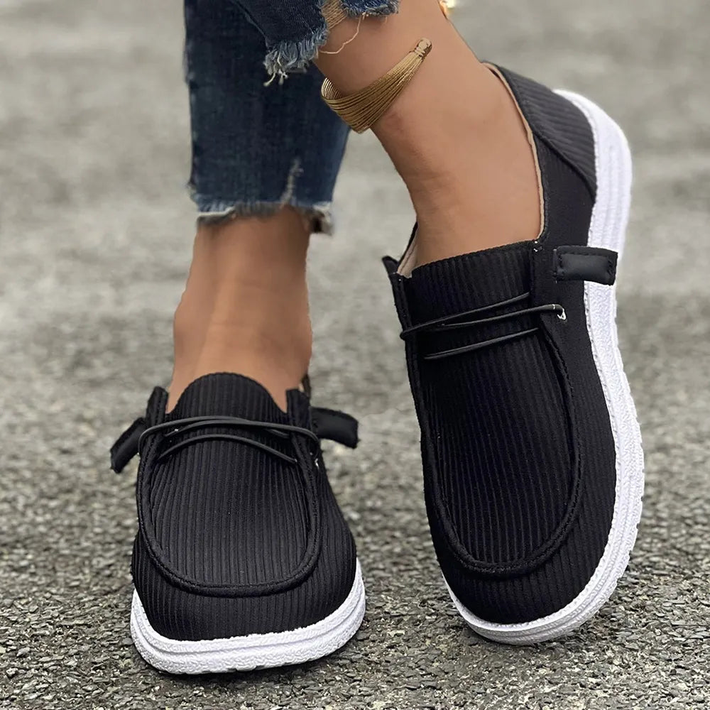 Dreamkue Round Toe Flat Slip-Ons – Comfy Casual Women’s Shoes