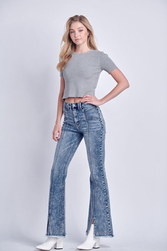 Artemis Vintage High Rise Stretch Flare Jeans – Classic Retro Fit