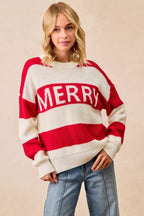 MERRY Graphic Holiday Pullover Sweater