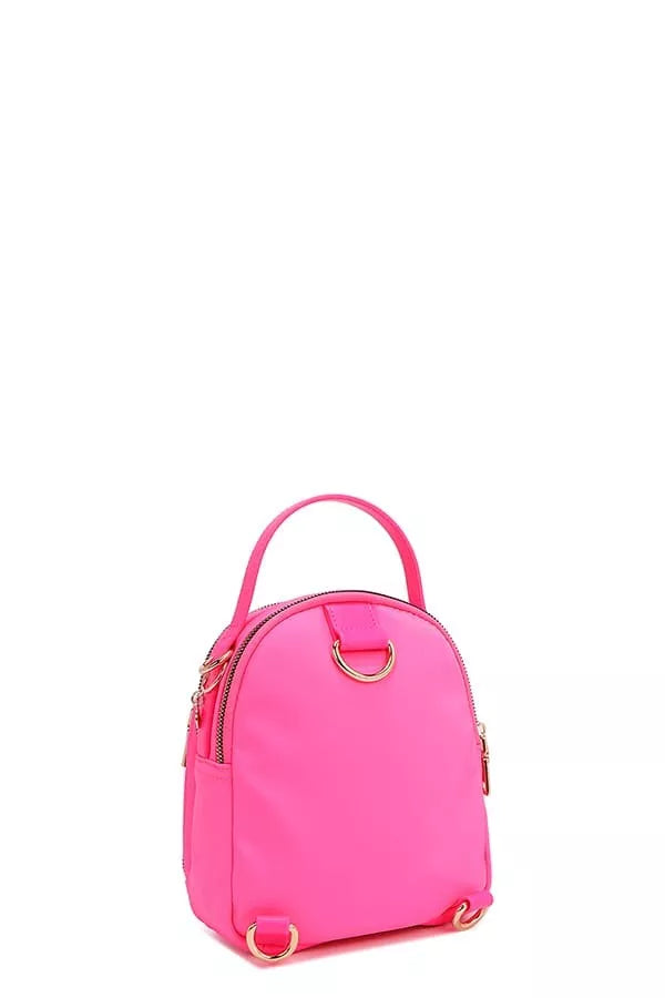 Embroidered Travel Patch Bag | Multi-Way Backpack, Crossbody & Handbag