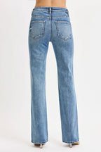 Dreamkue-Risen Women's High Rise Straight Jeans with Tummy Control
