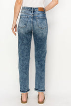 Artemis Vintage High Rise Distressed Mom Jeans – Stretchy Retro Fit