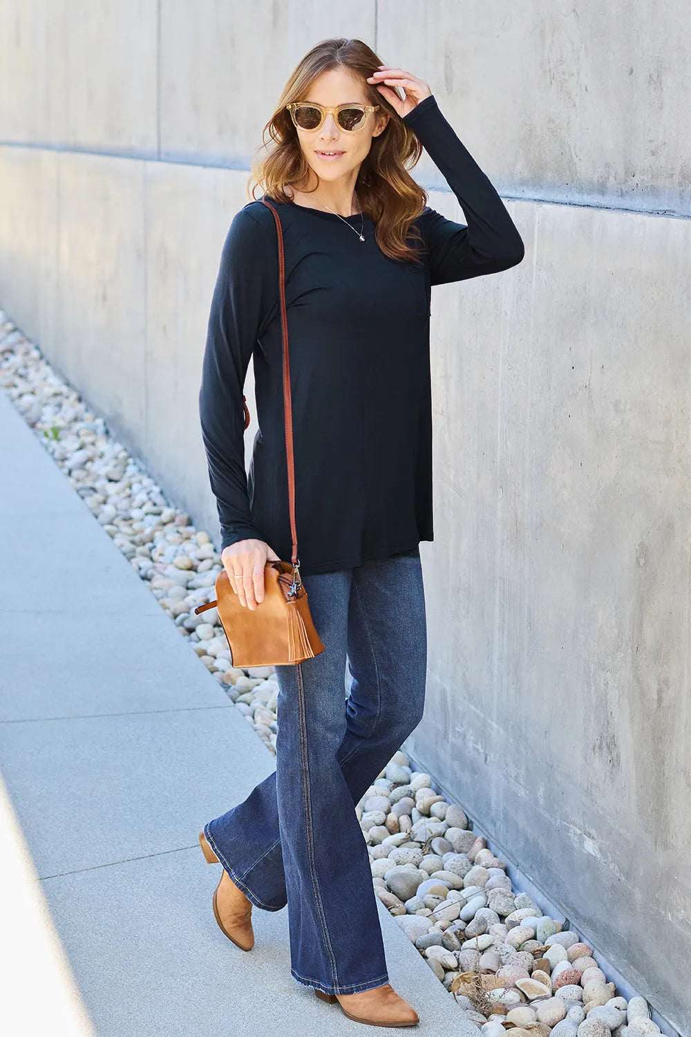 Round Neck Long Sleeve Top – Classic, Comfy & Versatile