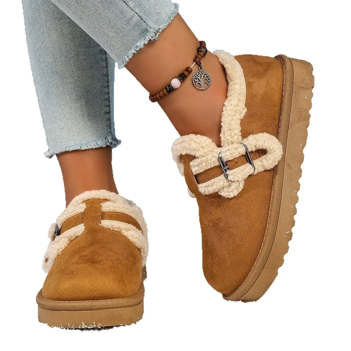 Round Toe Platform Ankle Boots – Stylish Elevated Everyday Wear