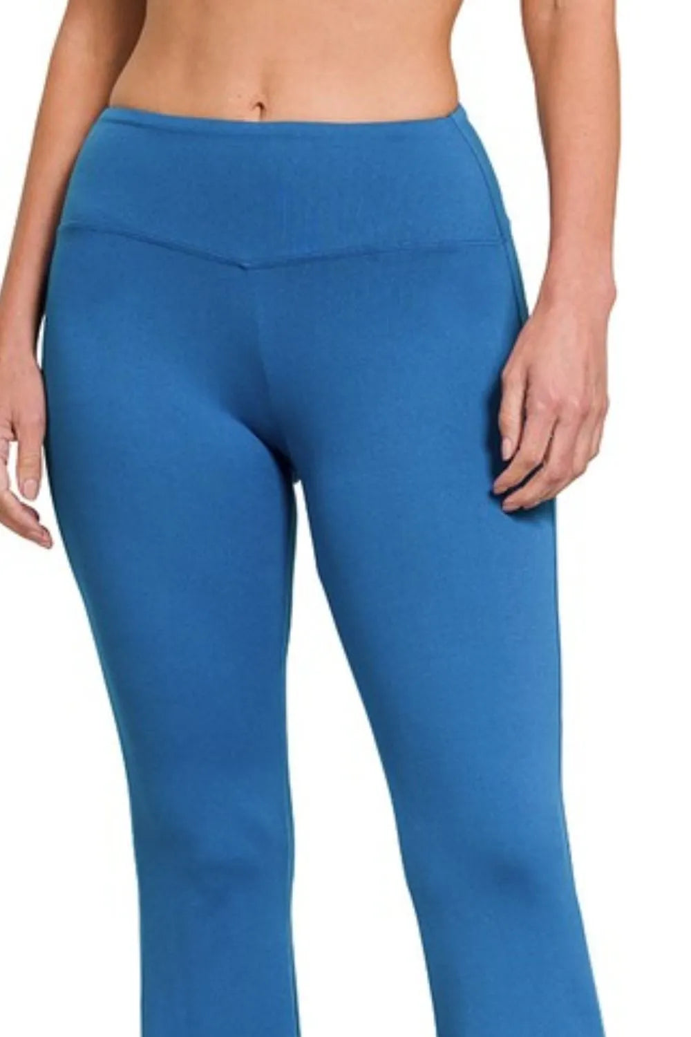 High-Waisted Flare Active Pants – Tummy Control & Moisture-Wicking
