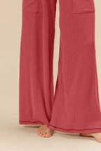 BiBi 2tone Cord Rib Waist Band Side Pocket Pants