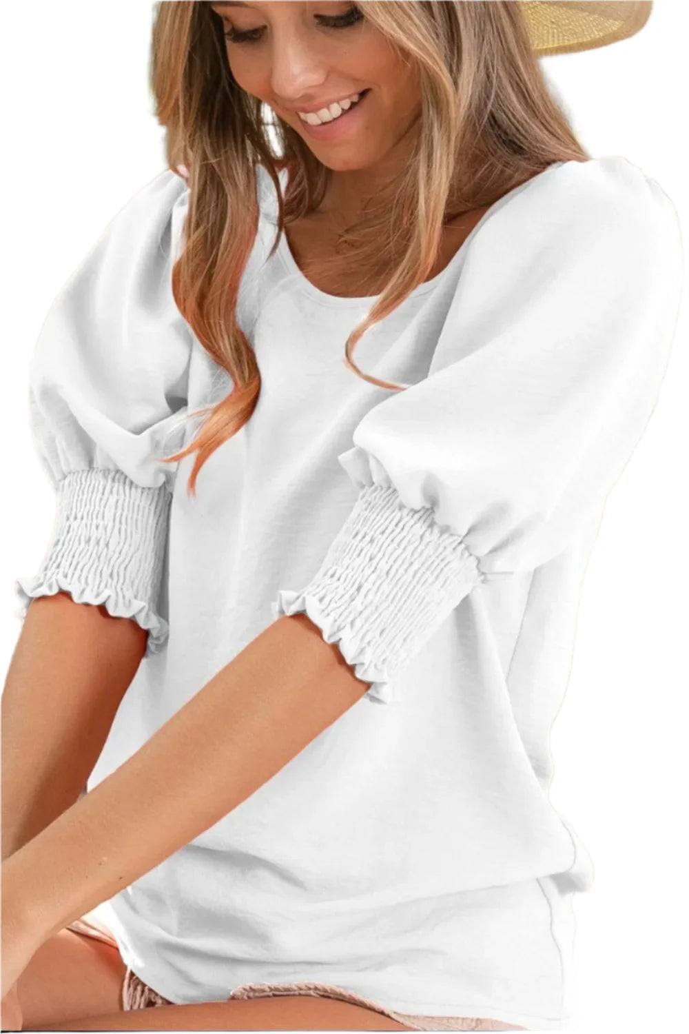 BiBi Air Flow Balloon Shorts Sleeves Top