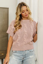 BiBi Cable Knit Textured Sweater Top