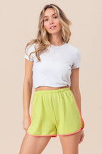 BiBi Cord Rib with Band Side Slit Shorts