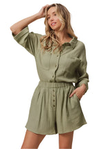 BiBi Crinkle Gauze Shirt and Short Set