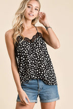 BiBi Lace Leopard Print Cami Top