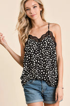 BiBi Lace Leopard Print Cami Top