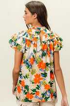 BiBi Multi Color Floral Print Woven Top