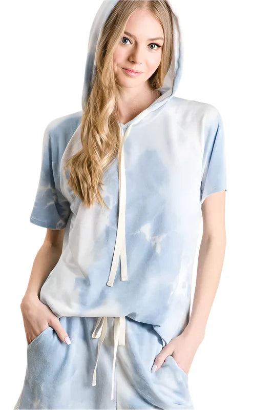 French Terry Tie-Dye Hoodie & Jogger Set – Cozy Women’s Loungewear