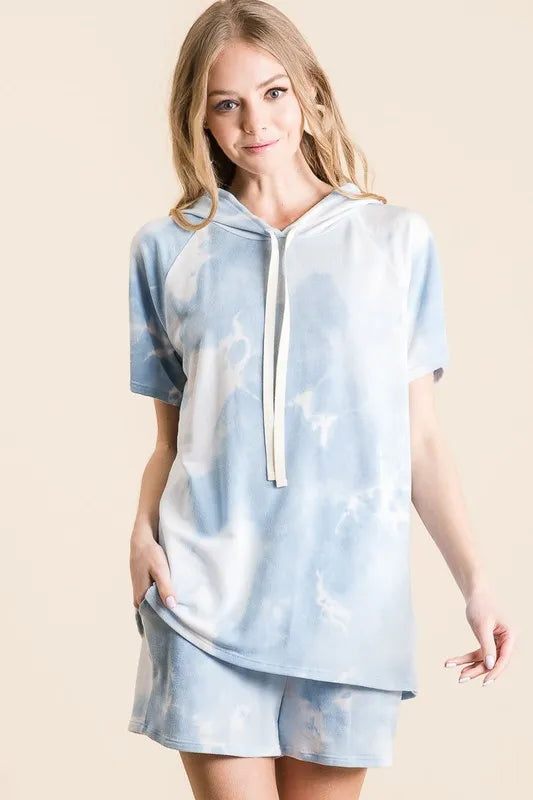 French Terry Tie-Dye Hoodie & Jogger Set – Cozy Women’s Loungewear